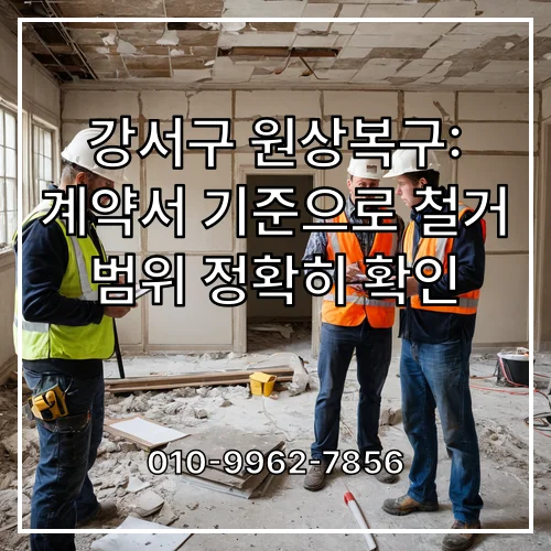 강서구 원상복구: 계약서 기준으로 철거 범위 정확히 확인
