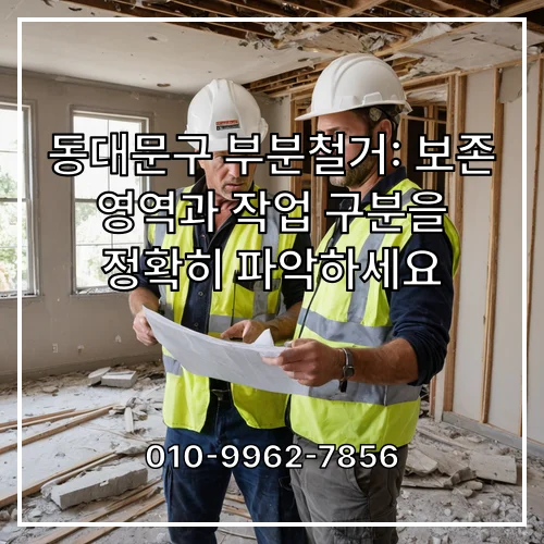 동대문구 부분철거: 보존 영역과 작업 구분을 정확히 파악하세요
