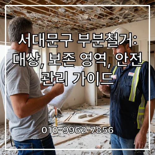 서대문구 부분철거: 대상, 보존 영역, 안전 관리 가이드