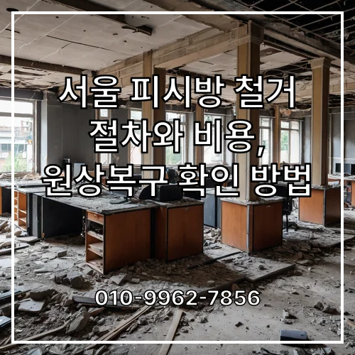 서울 피시방 철거 절차와 비용, 원상복구 확인 방법