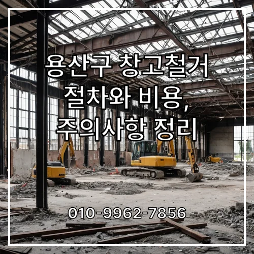용산구 창고철거 절차와 비용, 주의사항 정리
